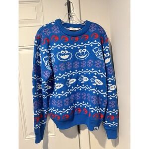 Roody Elmo Mark Rober Merry Giftmas Netflix Promo Sweater Adult M Sesame Street